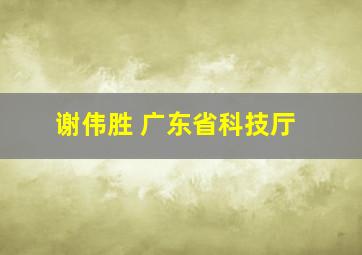 谢伟胜 广东省科技厅